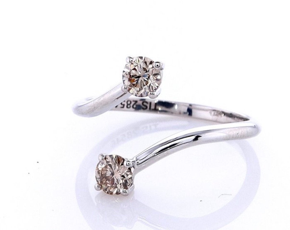 14 karaat witgouden ring 0,53ct natuurlijke diamanten (nieuw, Nieuw, Ophalen of Verzenden, Kleiner dan 17, Met edelsteen