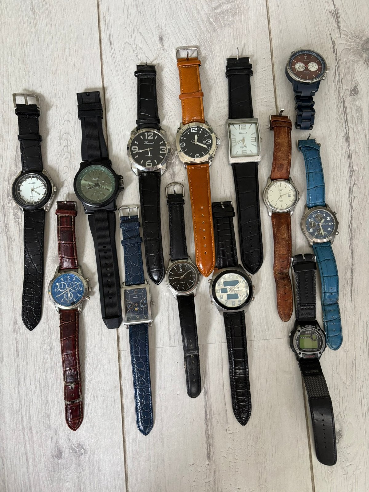 Diverse horloges, Ophalen of Verzenden, Gebruikt, Leer, Overige merken