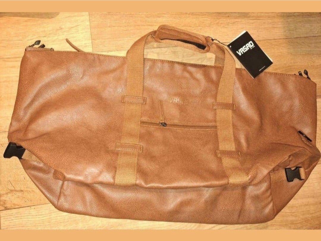 VASAD Classic Duffle Weekendtas - Cognac - incl toilettas, 20 tot 30 cm, Bruin, Nieuw, Ophalen of Verzenden