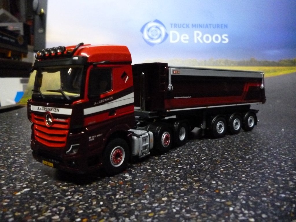WSI Mercedes Actros A. van Grunsven met certificaat, Ophalen of Verzenden, Nieuw, Bus of Vrachtwagen, Wsi