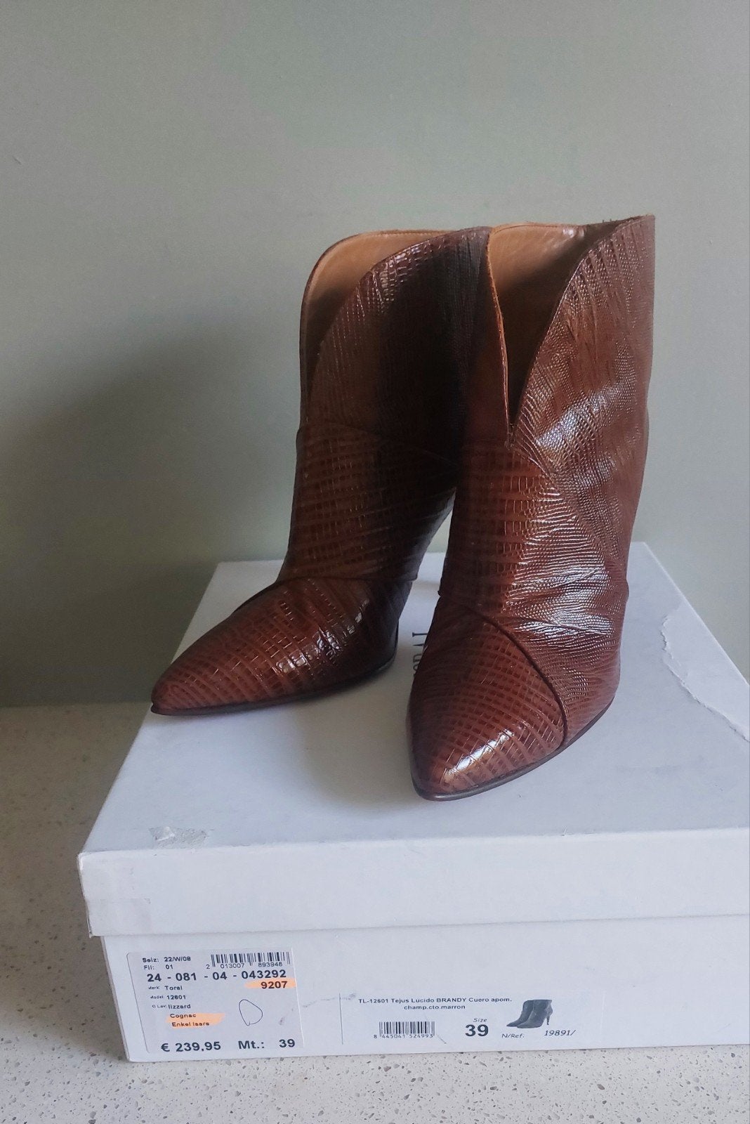 Toral Enkellaarzen Cognac Maat 39, laarsjes, Kleding | Dames, Ophalen of Verzenden