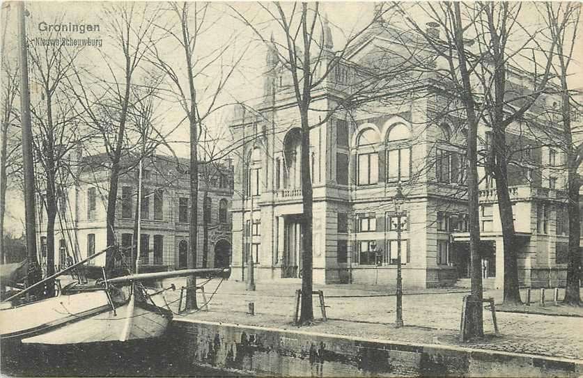 300-085-007 Groningen Nieuwe Schouwburg, Verzamelen, Ophalen of Verzenden, Voor 1920, Groningen