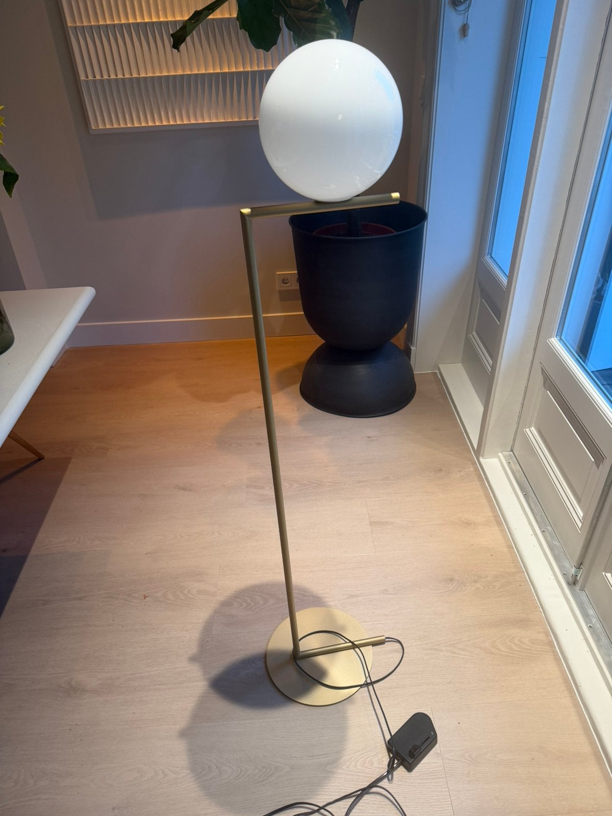 Flos IC light F1 vloerlamp, Ophalen, Glas, E14 (klein), 150 tot 200 cm