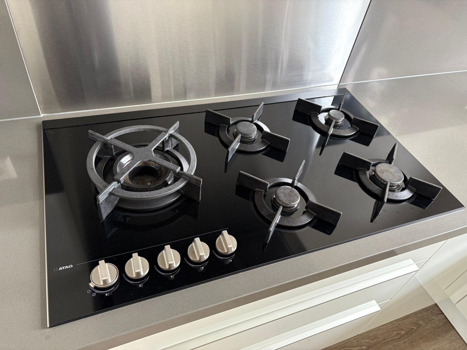 ATAG HG9571MBA gas kookplaat, Witgoed en Apparatuur, Kookplaten, Ophalen, Zo goed als nieuw, Inbouw, Gas