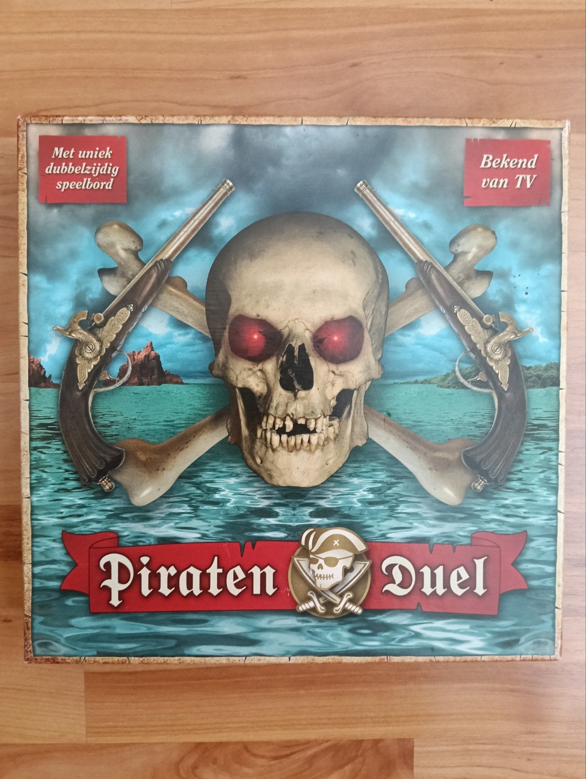Piraten Duel Bordspel - Uniek Dubbelzijdig Speelbord, Een of twee spelers, Ophalen of Verzenden, Gebruikt, Onbekend