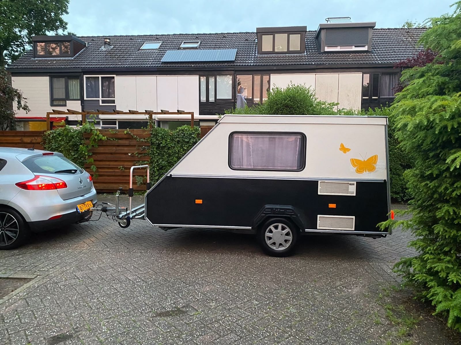 Retro Kip Kompact Back o matic caravan uit 1980 met luifel, Caravans en Kamperen, Caravans, Kip, Luifel, Overige, Tot 4 meter