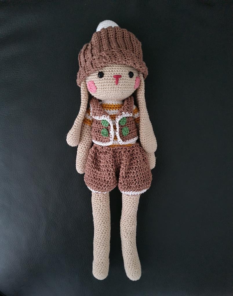 gehaakt knuffel konijn Jesse, Ophalen of Verzenden, Nieuw, Kraamcadeau