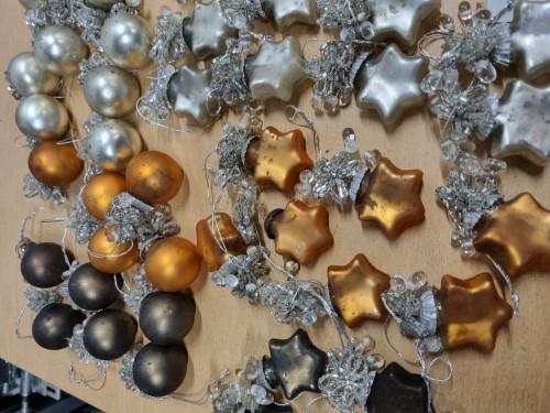B229 kerstboomhangers mini met glazen  bloem, Ophalen of Verzenden, 'T Olde Gre-j, Info@toldegrej.nl, Endepoelstraat 20f Didam