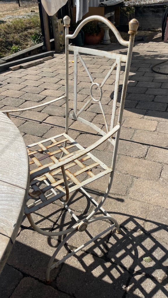 6x Gietijzeren tuinstoelen franse stoelen, Tuin en Terras, Tuinstoelen, Ophalen, Gebruikt, Metaal