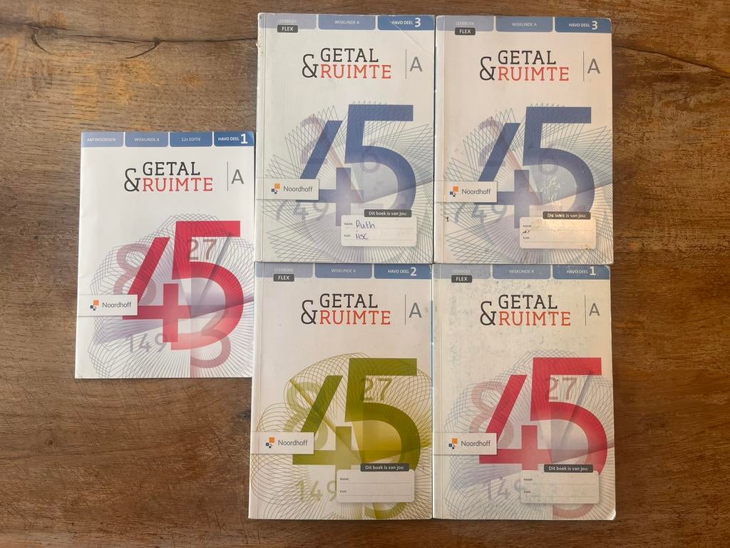 Getal en ruimte Havo deel 1,2,3 wiskunde met antwoordenboek, Ophalen of Verzenden, Gelezen, HAVO, Wiskunde A