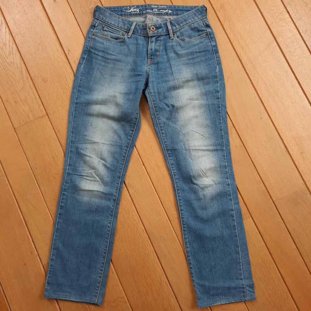 LEVIS spijkerbroek jeans Demi Curve Skinny maat 26, Blauw, Ophalen of Verzenden, Zo goed als nieuw, W27 (confectie 34) of kleiner