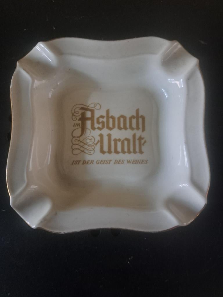Vintage Asbach Uralt Asbak - Thomas Germany - 14 cm, Ophalen, Zo goed als nieuw, Asbak