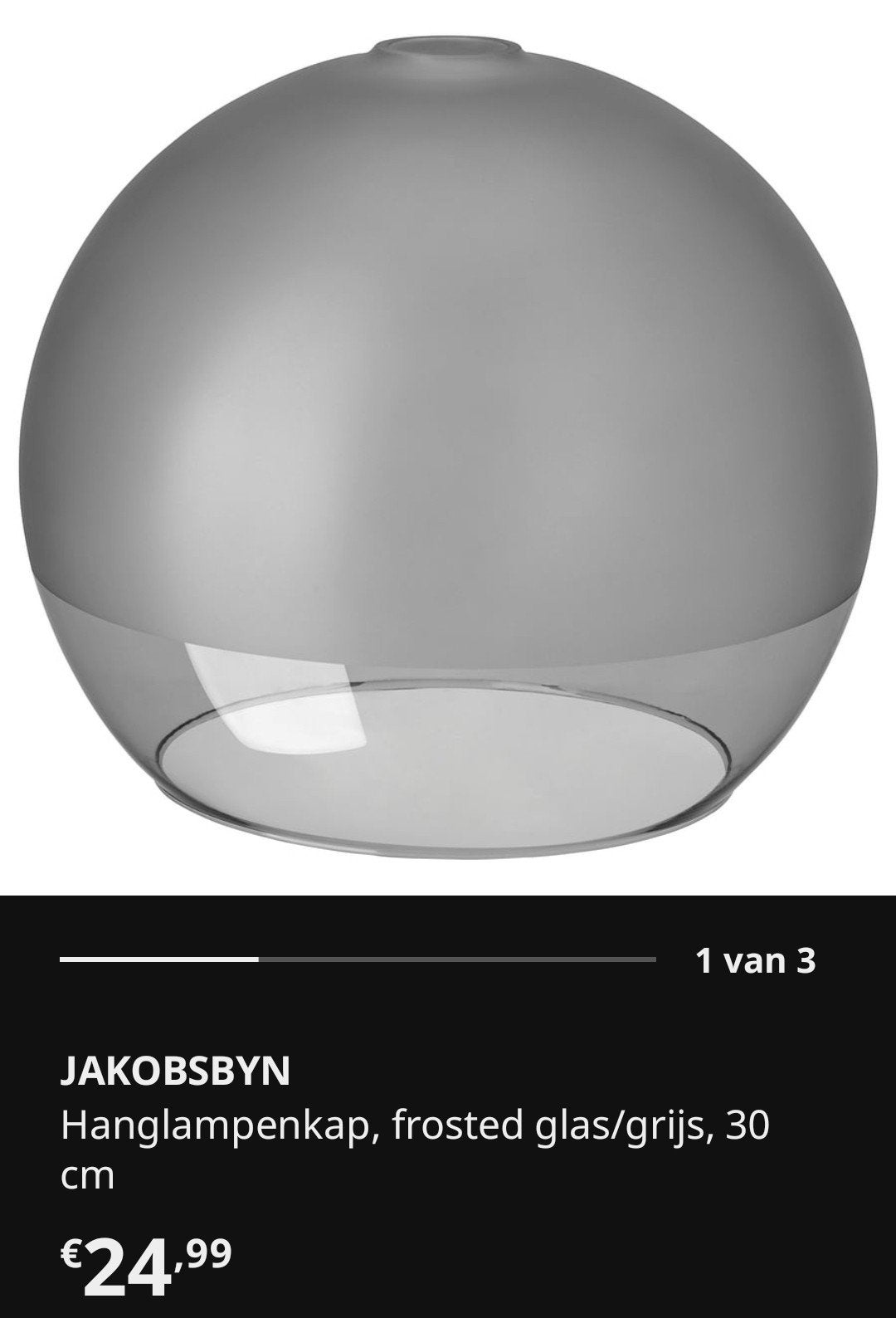 2x Jakobsbyn Ikea tafel hanglampenkappen, per lamp €15, Ophalen