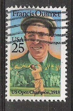 USA, Golf, F. Quimet, 1988., Ophalen of Verzenden, Gestempeld, Noord-Amerika