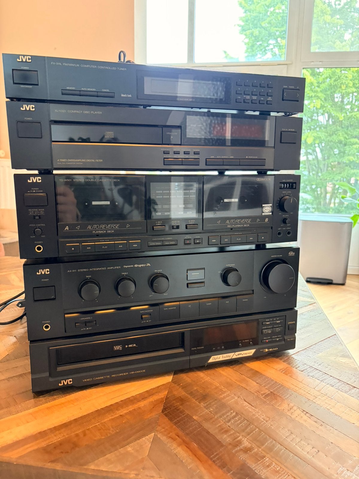 Complete Vintage JVC Hi-Fi & Video Toren - Werkend!, Ophalen, Gebruikt, JVC, Losse componenten