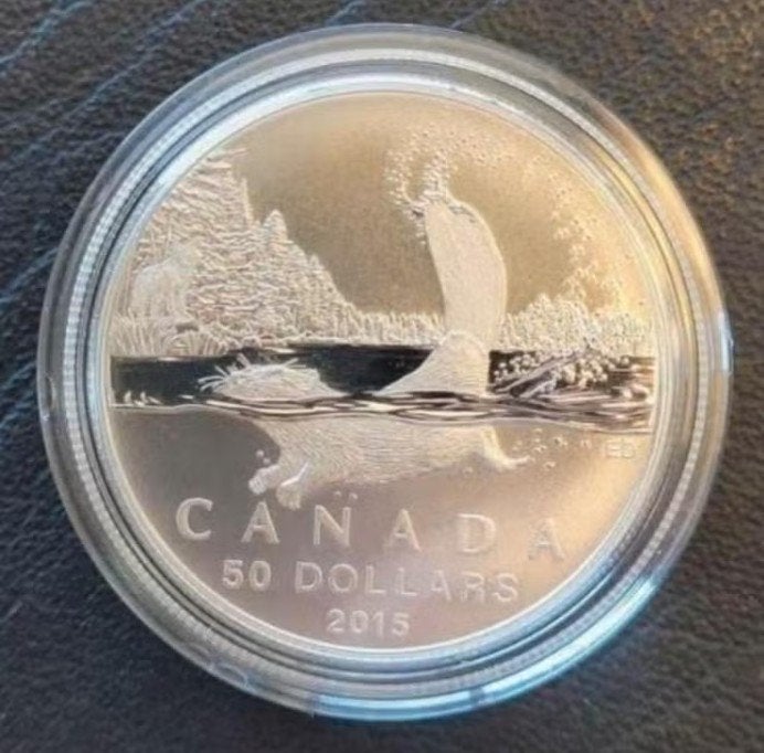 Canada - 50 Dollars 2015 - Bever, Postzegels en Munten, Munten | Amerika, Verzenden, Noord-Amerika, Setje, Zilver