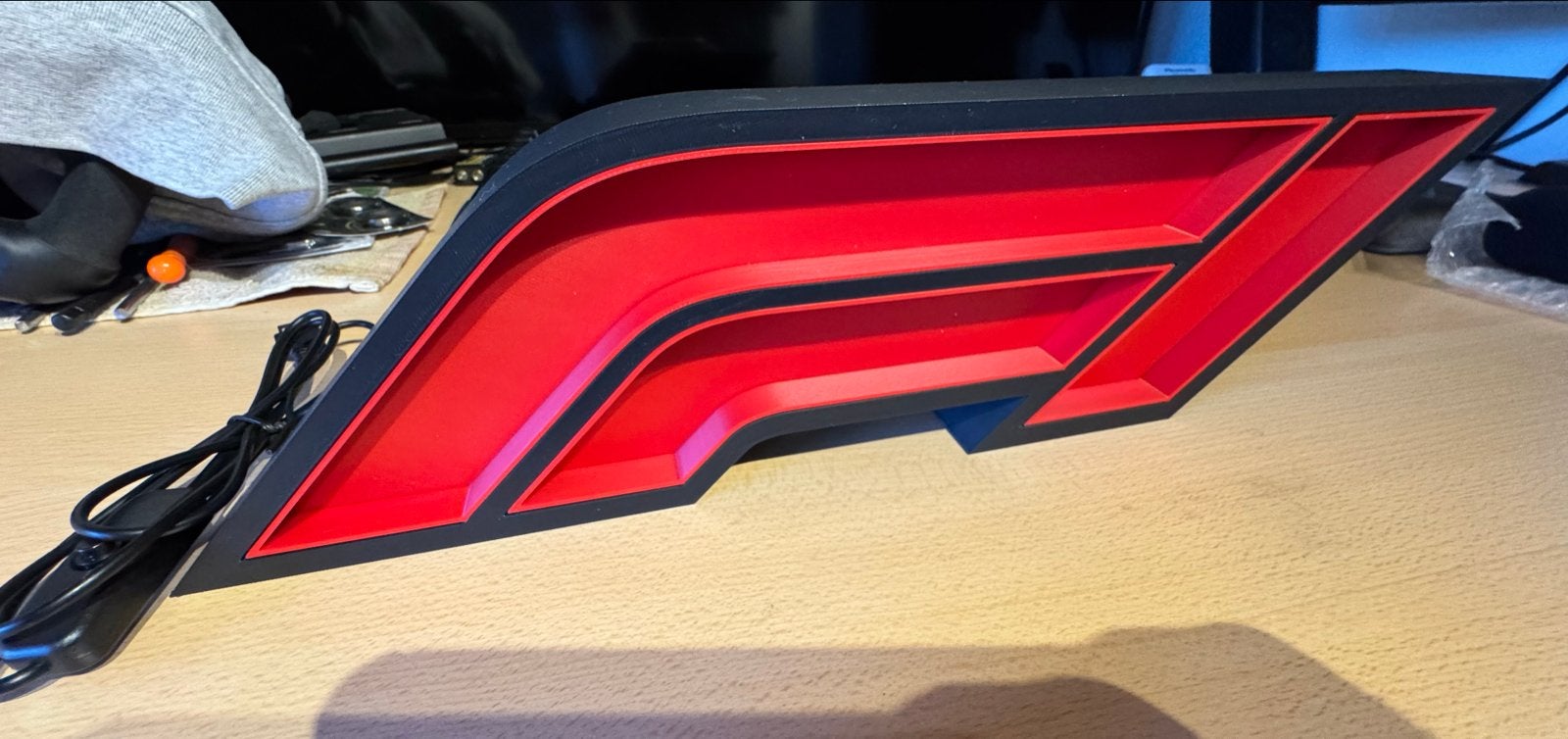 F1 Logo LED Light Box - Nieuw - 25 cm, Verzamelen, Merken en Reclamevoorwerpen, Verzenden, Nieuw, Lichtbak of (neon) lamp