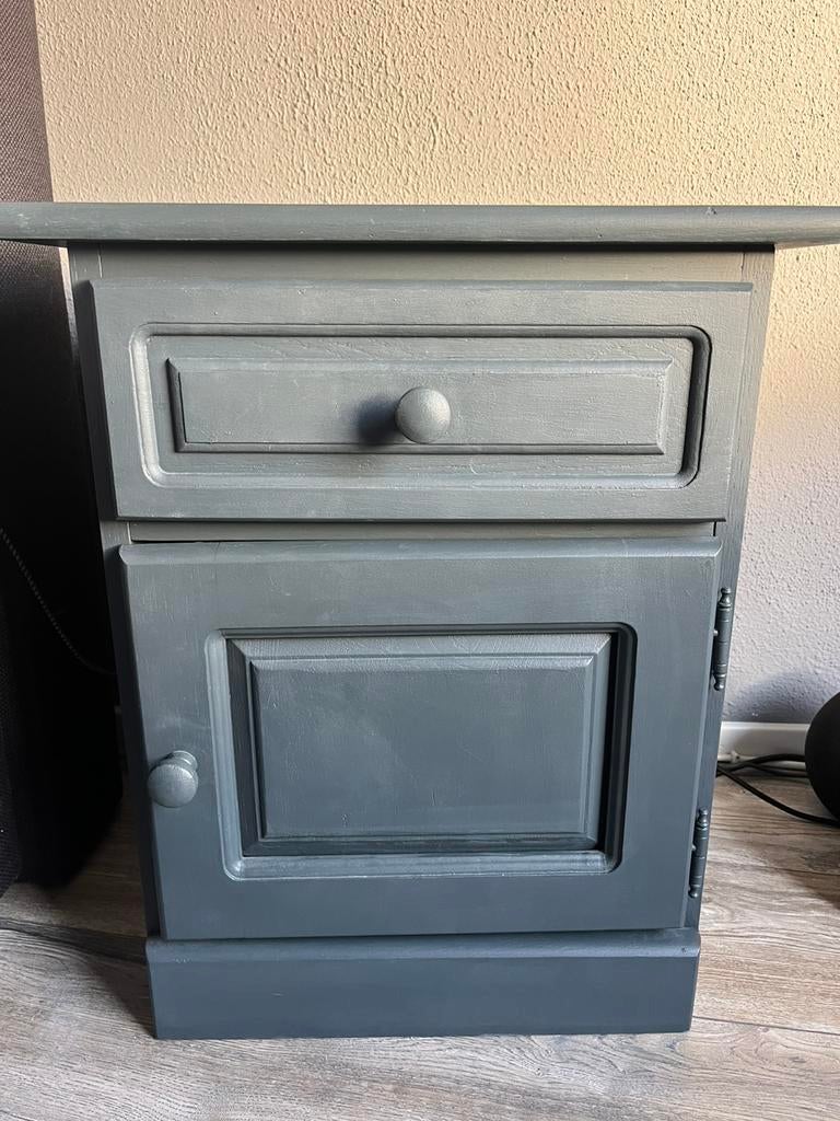 Grijs eiken Kastje, Ophalen, Gebruikt, Hout, Minder dan 45 cm