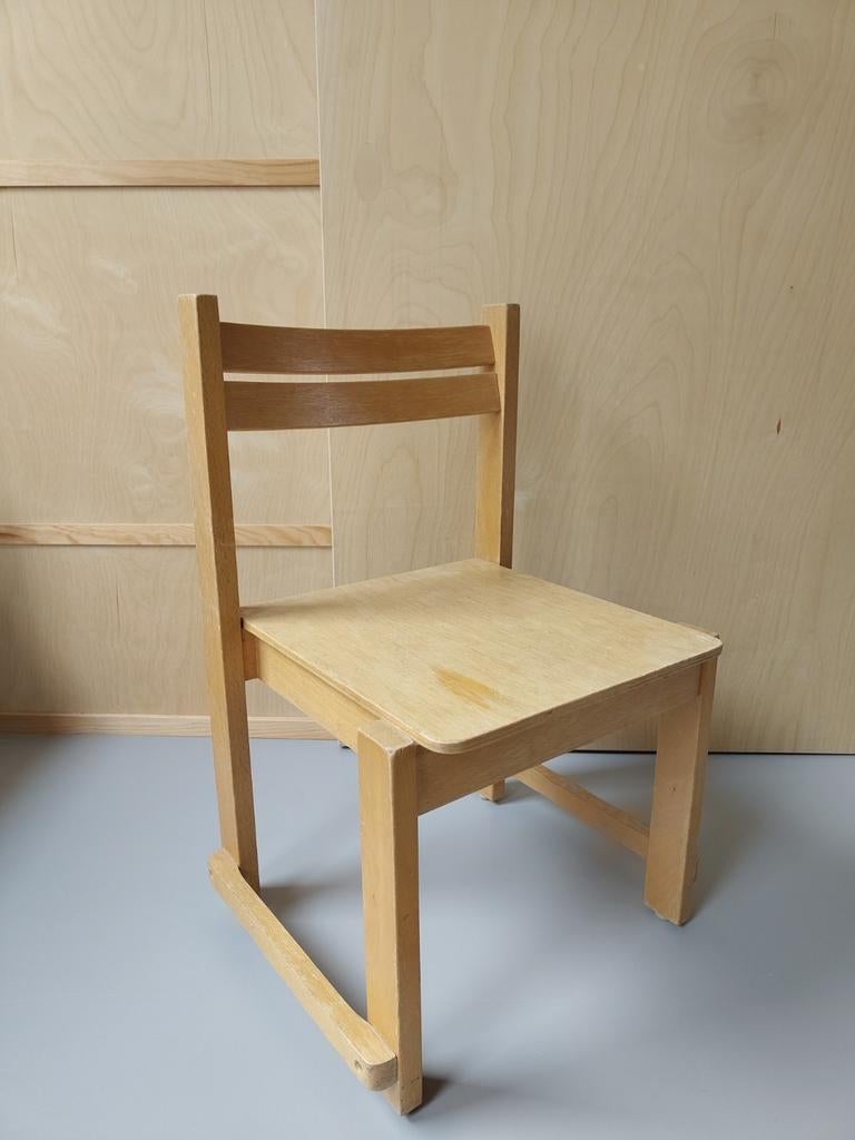Vintage kinderstoeltje hout, Ophalen, Gebruikt, Stoel(en)