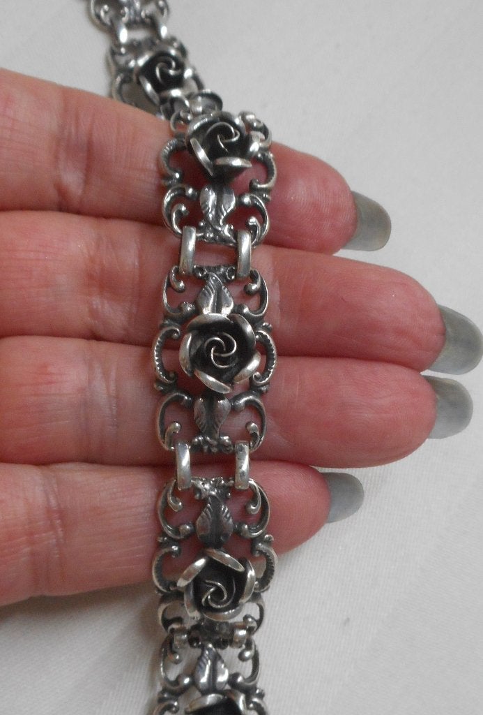 Zilveren Teka roos armband nr.2348, Verzenden, Zo goed als nieuw, Zilver, Zilver