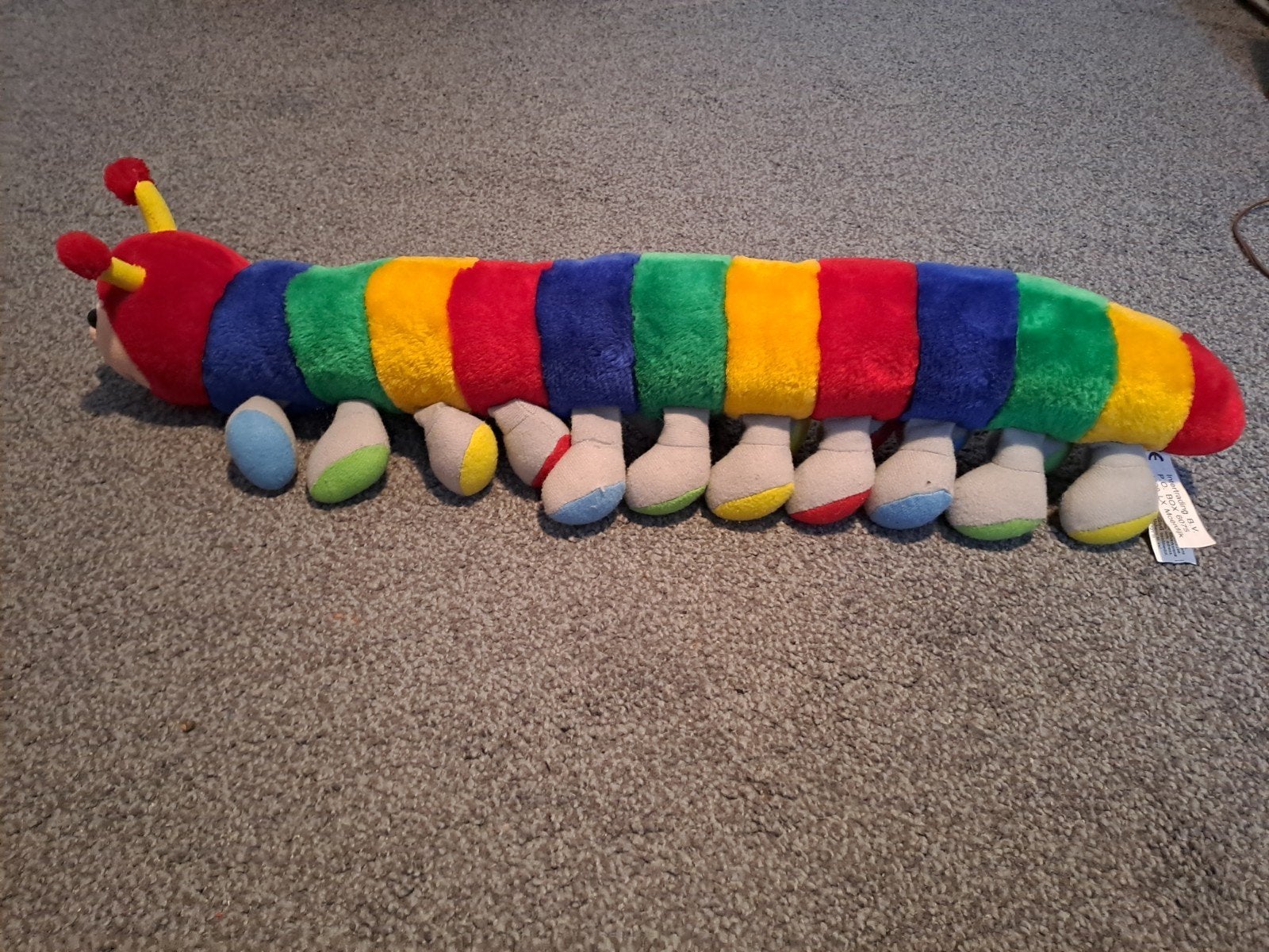Grote kleurrijke rups knuffel, Ophalen, Gebruikt, Overige typen, Middelgroot (20 tot 80 cm)