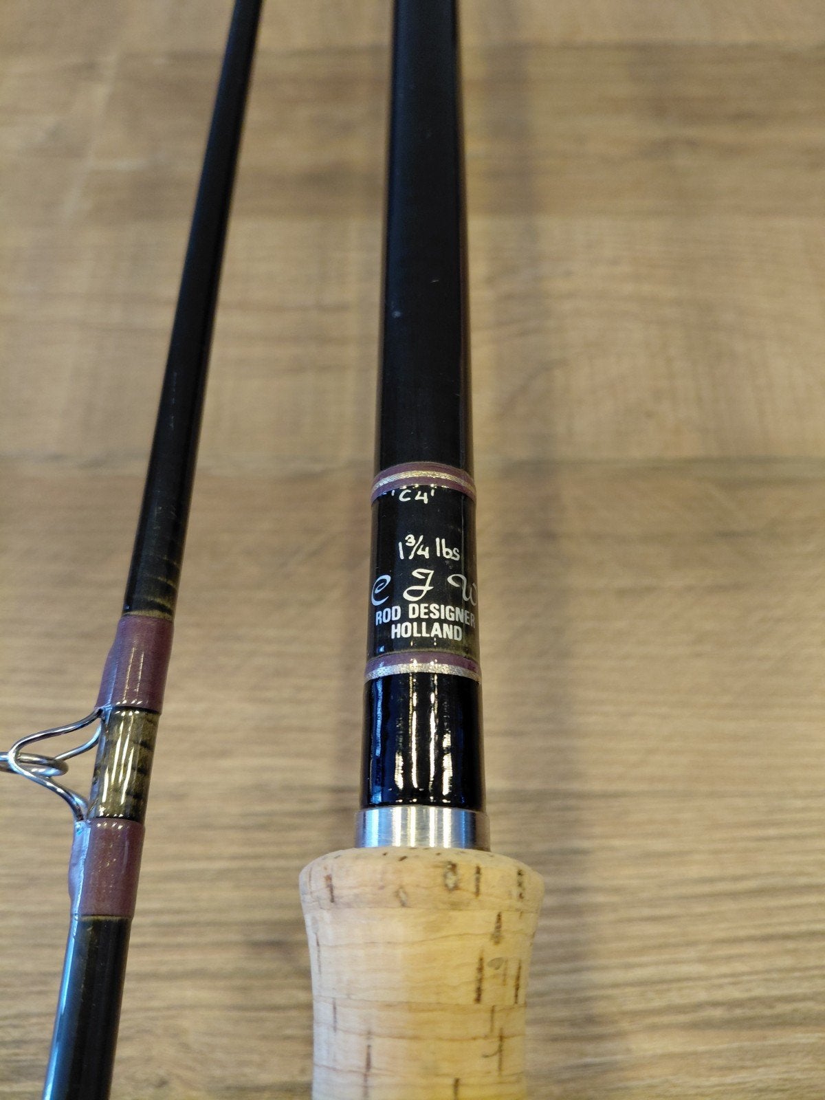 CJW C4 1-3/4 365cm grafiet penhengel, Ophalen, Zo goed als nieuw, Werphengel