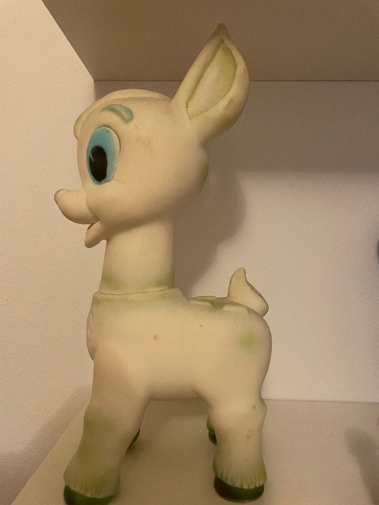 Vintage Bambi Piepspeeltje - Jugasa Rubber Jaren '50/'60, Ophalen of Verzenden, Gebruikt