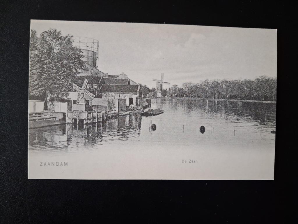 Zaandam - De Zaan met molen, Verzamelen, Ansichtkaarten | Nederland, Verzenden, Ongelopen, Noord-Holland