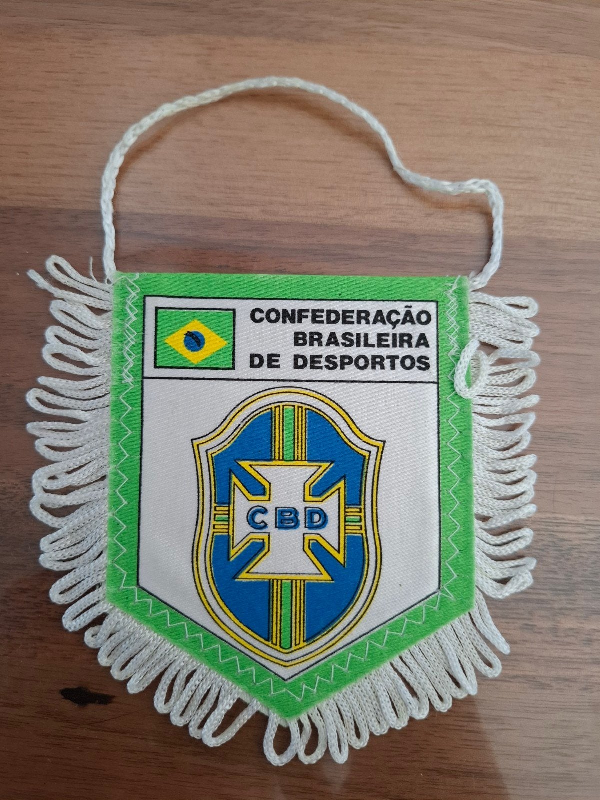 Vintage Voetbalvaantje Brazilië - CBD (Pelé tijdperk) Retro, Ophalen of Verzenden