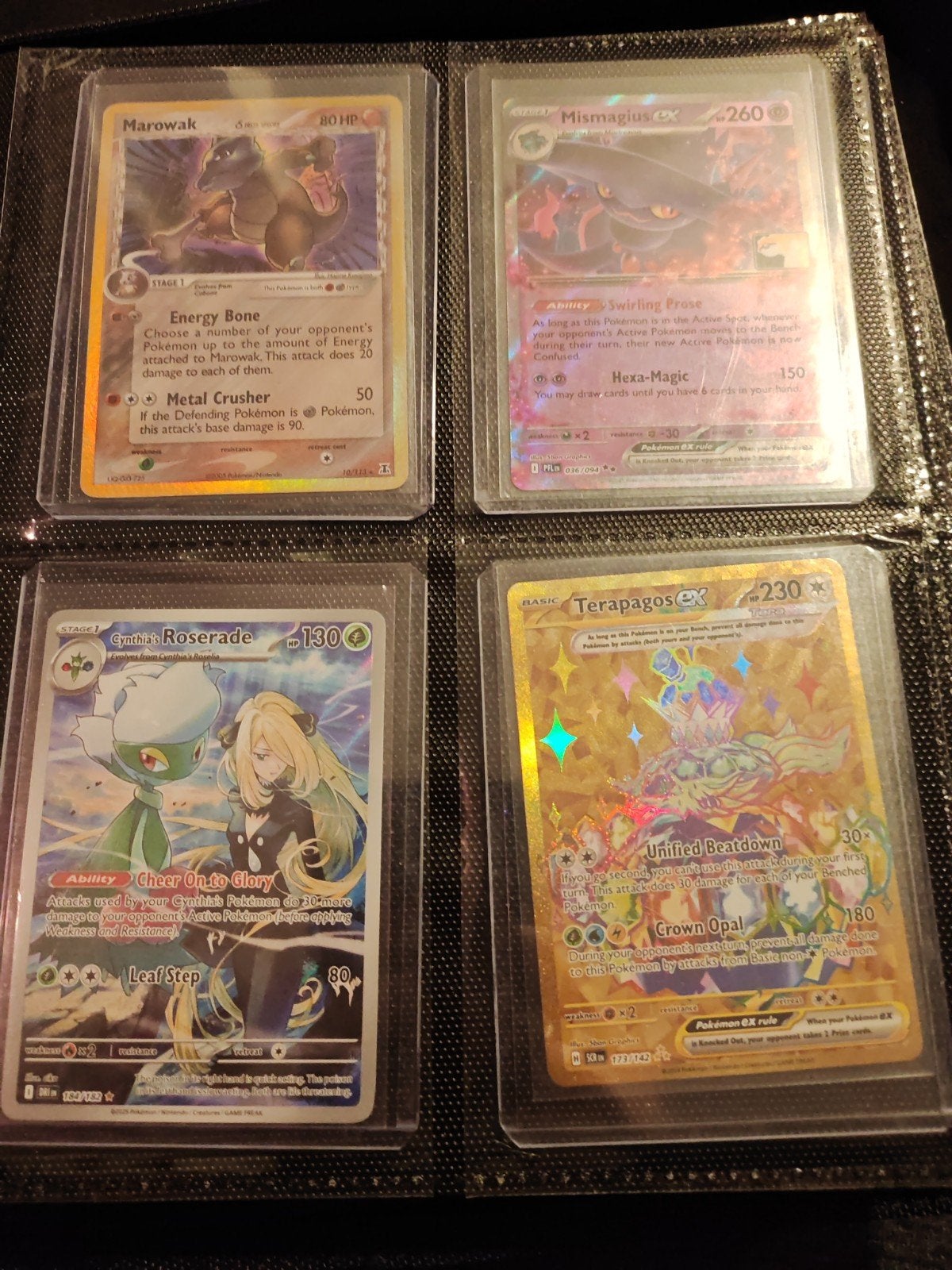Pokémon kaarten: Marowak, Mismagius, Roserade, Terapagos, Ophalen of Verzenden