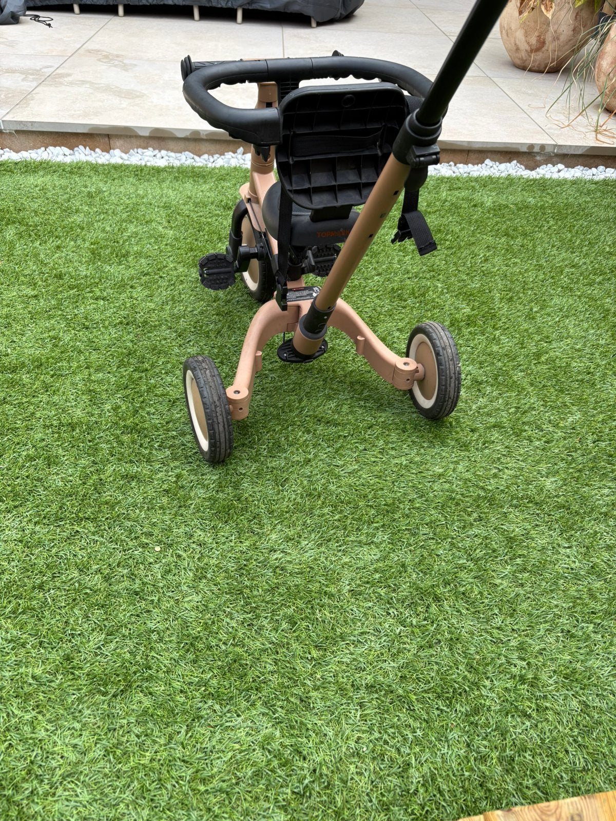 Titel: Kinder driewieler met duwstang – nette staat, Fietsen en Brommers, Ophalen of Verzenden, Duwstang