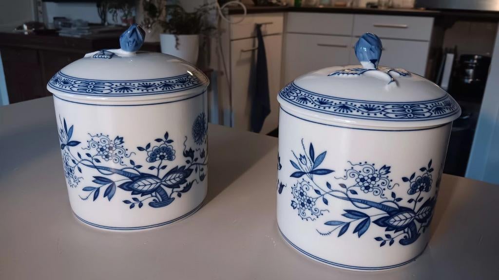 2 porseleinen voorraadpotten hutschenreuter, Ophalen of Verzenden, Zo goed als nieuw, Overige materialen