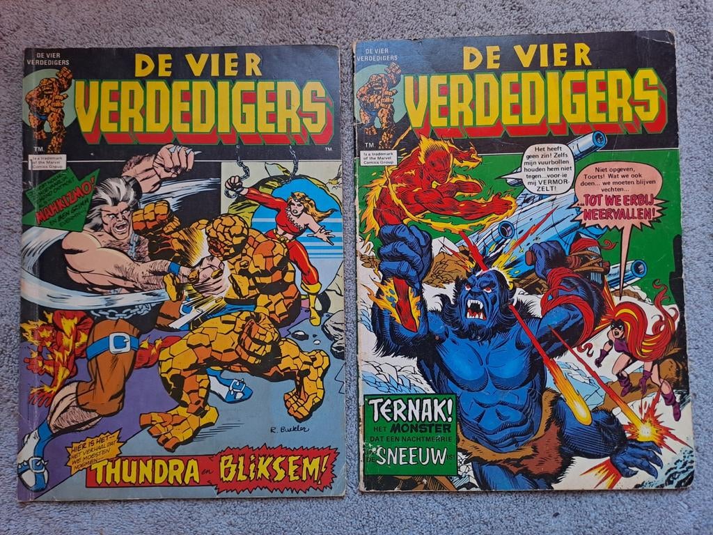 De Vier Verdedigers Comics Marvel - 2 Stuks, Gelezen, Amerika, Ophalen of Verzenden, Meerdere comics