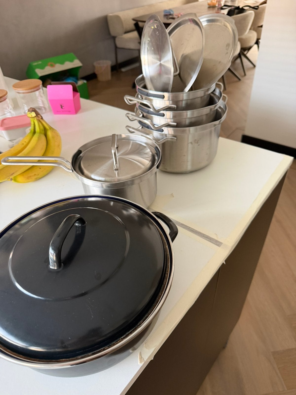 Bk pannenset gebruikt, Huis en Inrichting, Keuken | Potten en Pannen, Ophalen, Gebruikt, BK, Pannenset
