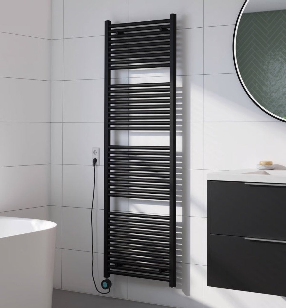 Saqu Cole elektrische radiator 900W 60x180cm mat zwart, Doe-het-zelf en Verbouw, Verwarming en Radiatoren, Ophalen, Radiator, Nieuw