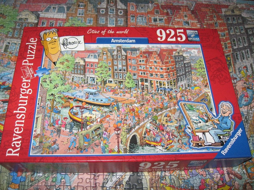 Cities of the world AMSTERDAM 925 stukjes, Ophalen of Verzenden, 500 t/m 1500 stukjes, Gebruikt, Legpuzzel