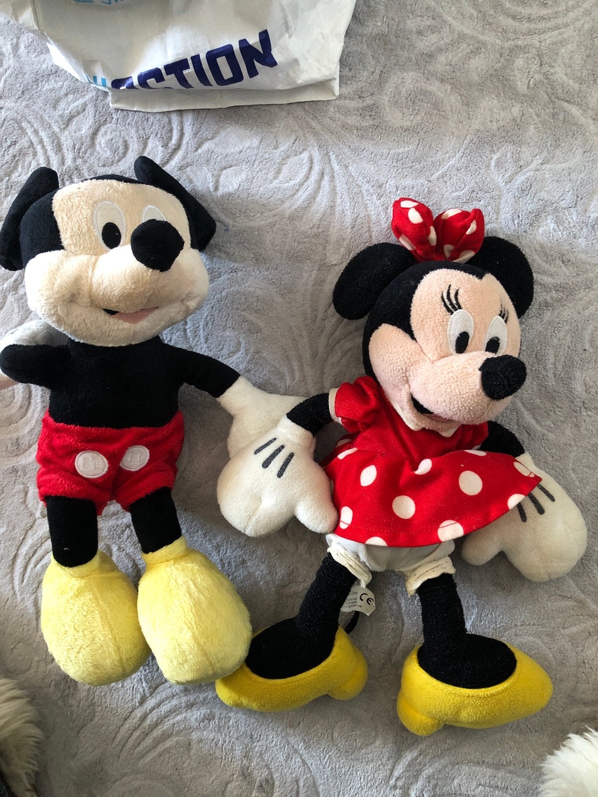 Mickey en Minnie Mouse knuffels - Disney, Gebruikt, Disney, Overige typen, Zwart