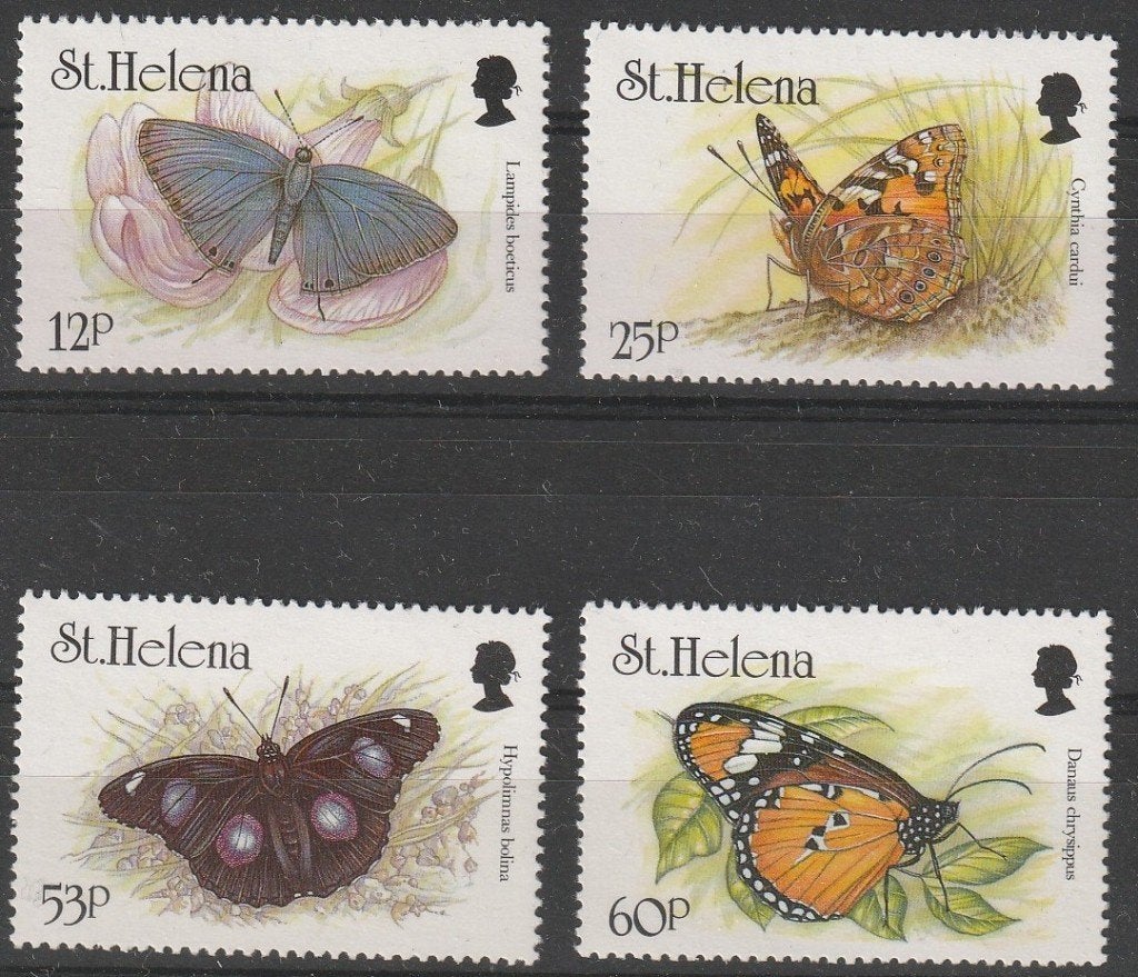 4756. St. Helena 634/37 pfr. Vlinders, Postzegels en Munten, Ophalen of Verzenden, Overige landen, Postfris