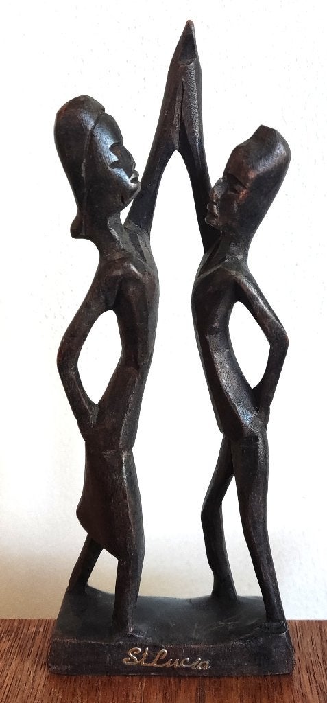 Houten beeldje St. Lucia, Ophalen of Verzenden, Gebruikt, Mens