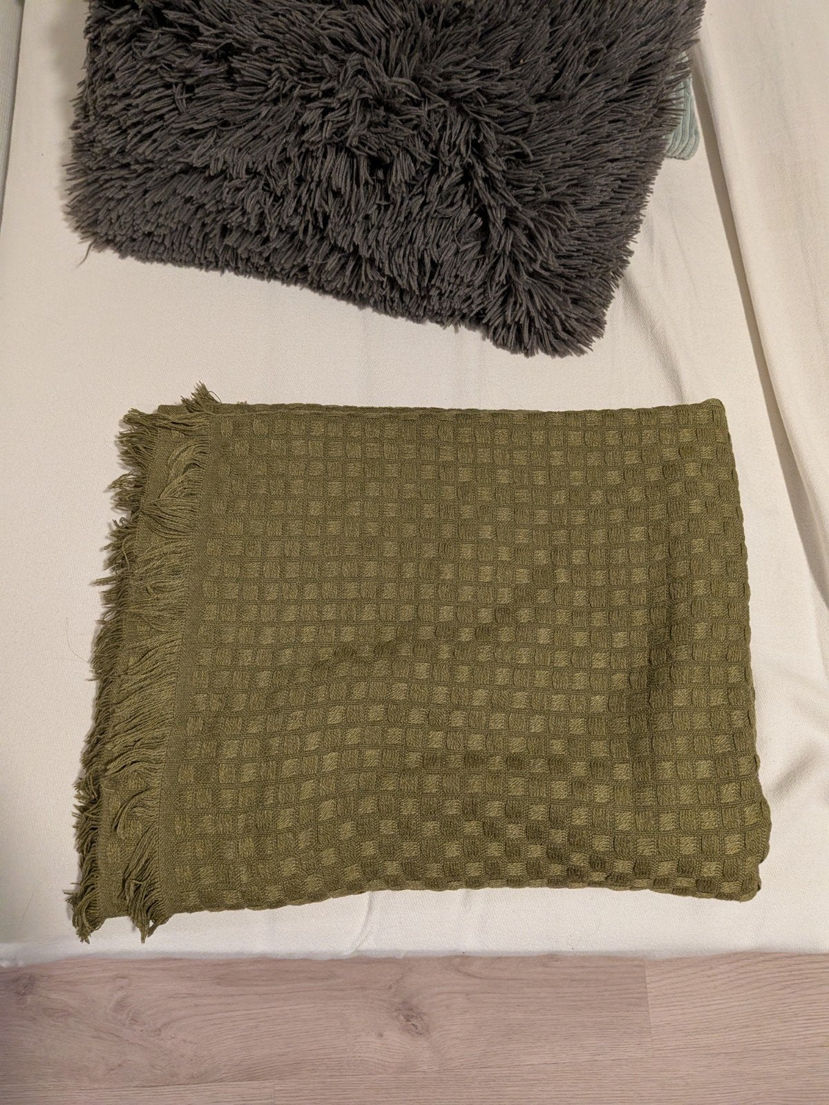 Groen wafelpatroon sprei, Ophalen of Verzenden, Zo goed als nieuw, Groen