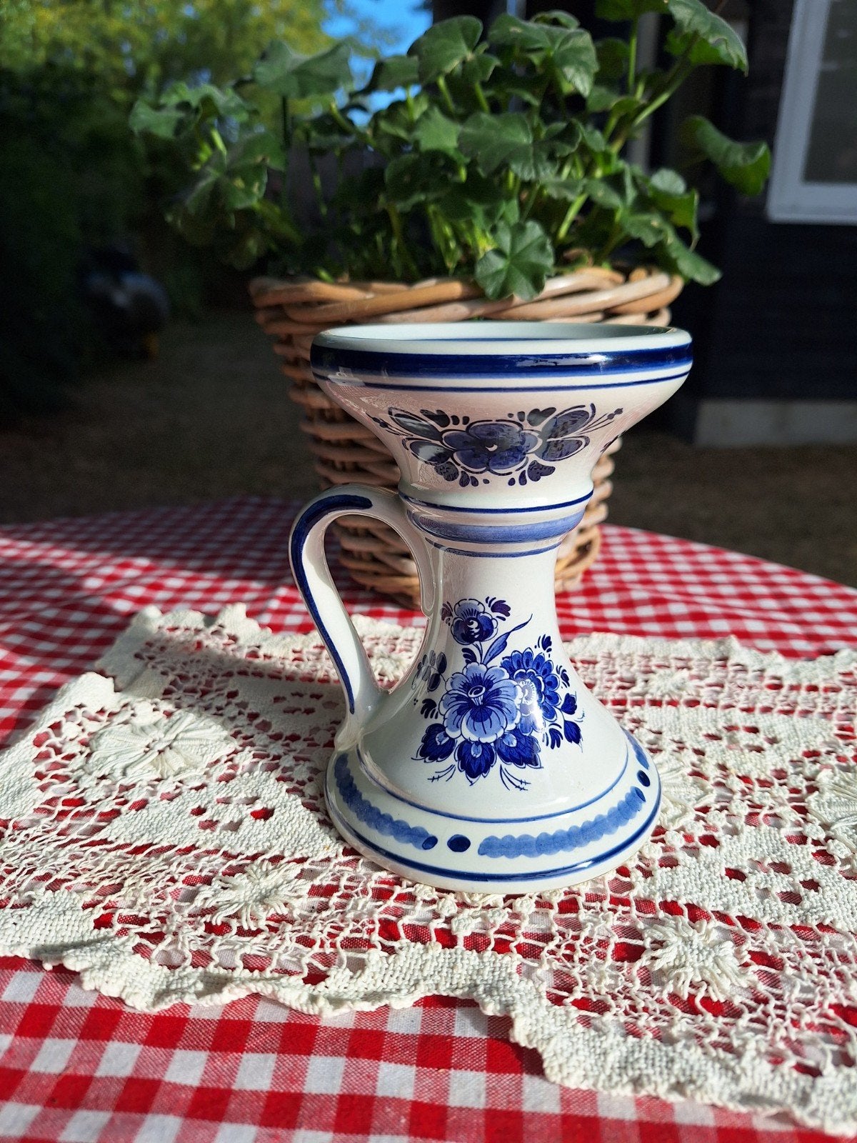Delfts Blauwe Kandelaar - Handwerk 2010, Antiek en Kunst, Ophalen of Verzenden