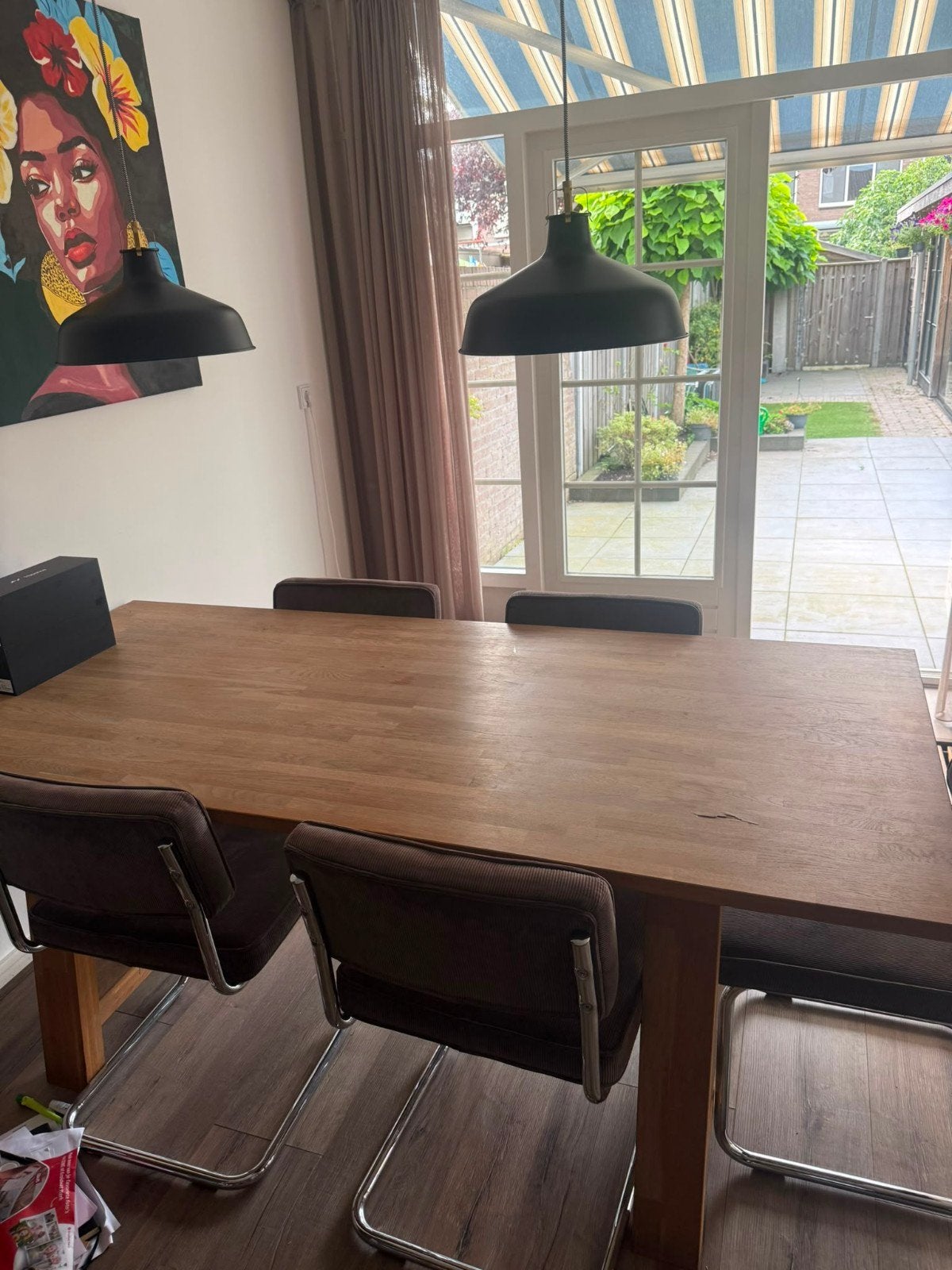 Eettafel met 6 stoelen (ophalen uit kampen), Ophalen, Rechthoekig, 50 tot 100 cm