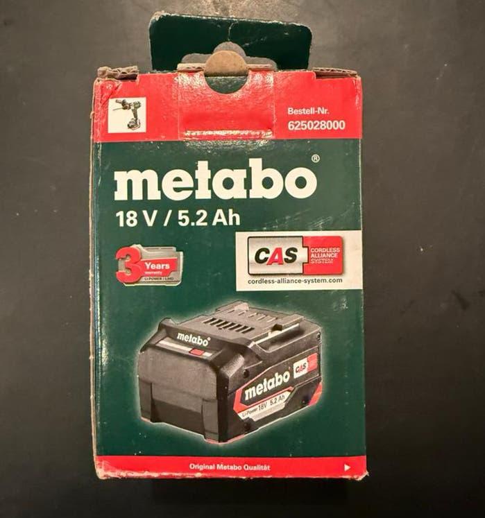 Metabo Li-Power accu-pack NIEUW 18 V - 5.2Ah, Ophalen of Verzenden, Nieuw