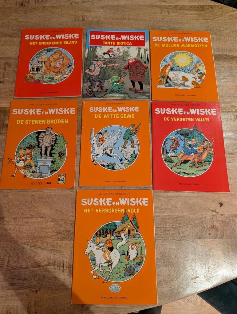 Suske en Wiske stripboeken (7 exemplaren), Meerdere stripboeken, Ophalen of Verzenden, Gelezen