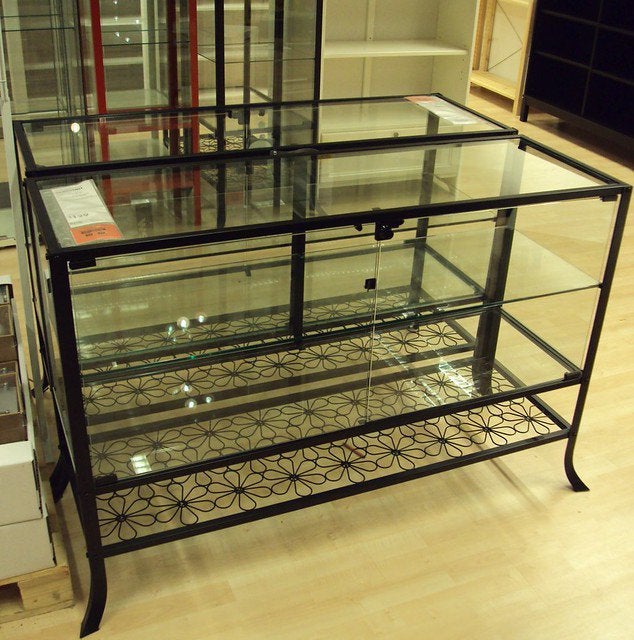Klingsbo vitrinekast Ikea, Huis en Inrichting, Ophalen, 50 tot 100 cm, Zo goed als nieuw, 150 tot 200 cm