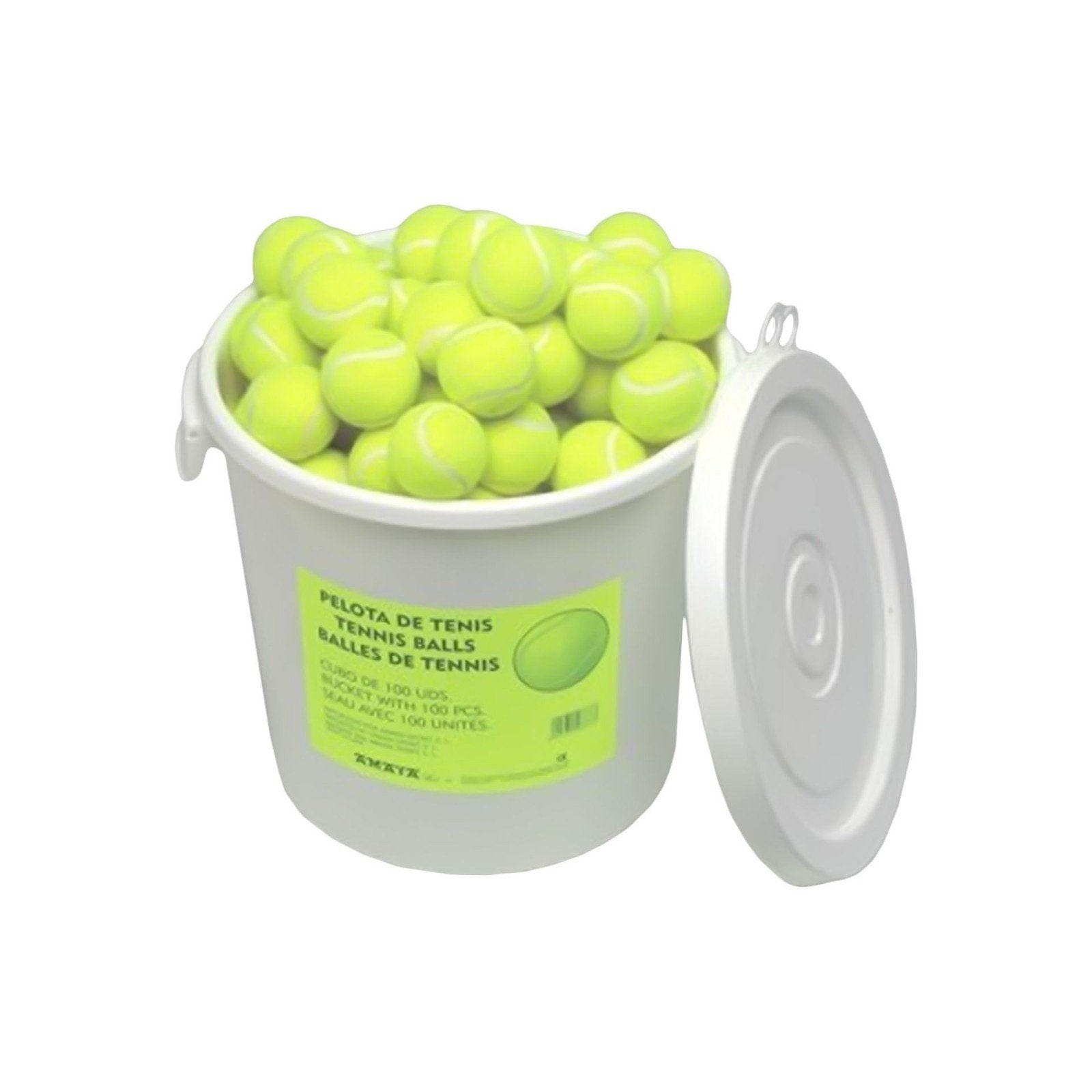 Tennisballen emmer 100 stuks, Sport en Fitness, Overige merken, Ballen, L00, Nieuw