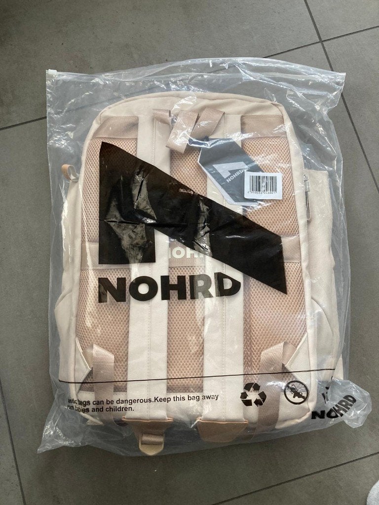 NOHRD Rolltop Laptop Rugzak 15,6 inch – Beige – Nieuw, Ophalen of Verzenden, 15 inch, Nieuw, Rugzak