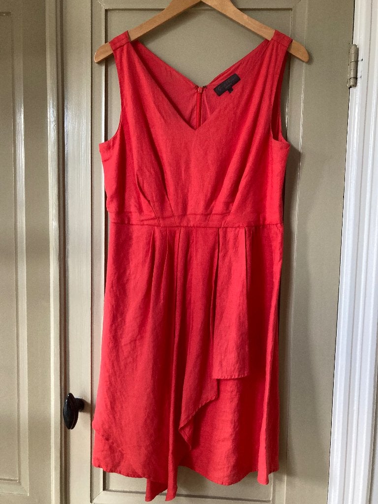 Zomerjurk, rood, Maat 42/44 (L), Ophalen of Verzenden, Zo goed als nieuw, Boven de knie