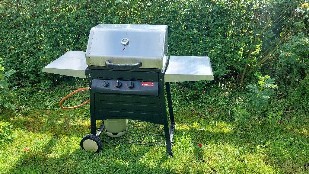 Barbecook Nassau II Inox gasbarcecue met halve fles propaan, Ophalen, Gebruikt, Barbecook