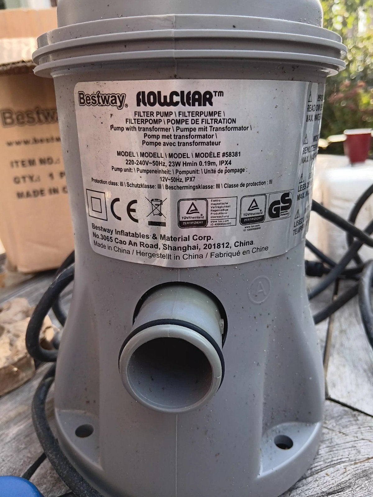 Bestway Flowclear filterpomp met 4 nieuwe filters, Tuin en Terras, Ophalen of Verzenden, Zo goed als nieuw, Zwembadpomp